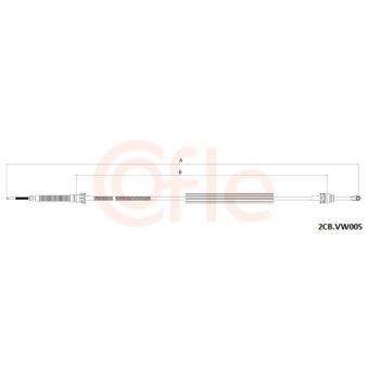 Tirette à câble, boîte de vitesse manuelle COFLE [2CB.VK005]