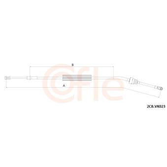 Tirette à câble, boîte de vitesse manuelle COFLE [2CB.VK023]