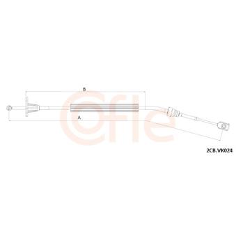 Tirette à câble, boîte de vitesse manuelle COFLE [2CB.VK024]