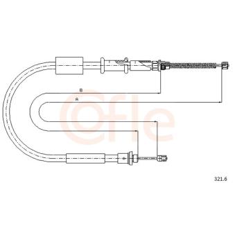 Tirette à câble, frein de stationnement COFLE 321.6