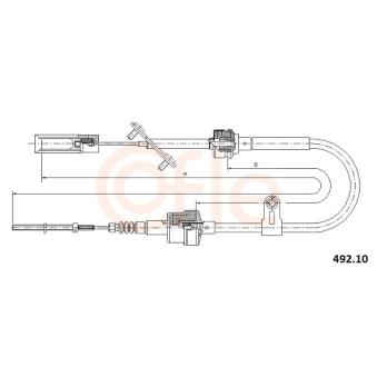 Tirette à câble, commande d'embrayage COFLE OEM 46538236