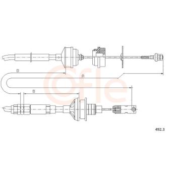 Tirette à câble, commande d'embrayage COFLE OEM 2150P6