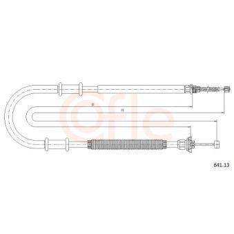 Tirette à câble, frein de stationnement COFLE OEM 46766309