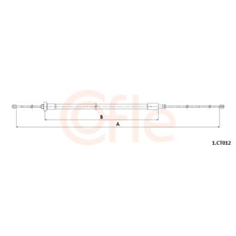 Tirette à câble, frein de stationnement arrière COFLE 92.1.CT012 pour FIAT MAREA 1.2 THP 110 - 110cv