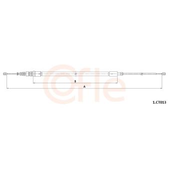 Tirette à câble, frein de stationnement arrière COFLE 92.1.CT013 pour FIAT MAREA 1.2 THP 110 - 110cv