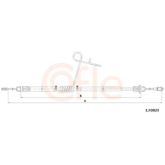Tirette à câble, frein de stationnement COFLE [92.1.FD023]