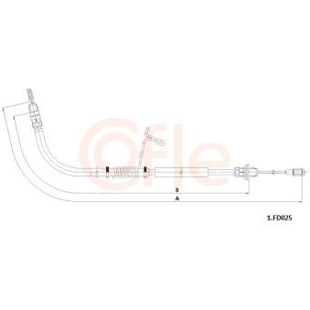 Tirette à câble, frein de stationnement COFLE 92.1.FD025