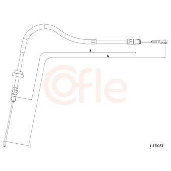 Tirette à câble, frein de stationnement COFLE 92.1.FD037 pour MINI MINI 2.0 EcoBlue - 185cv