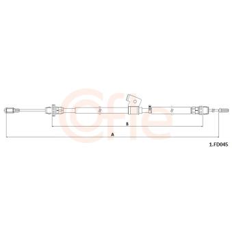 Tirette à câble, frein de stationnement COFLE 92.1.FD045