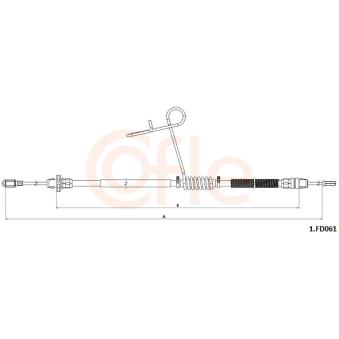 Tirette à câble, frein de stationnement COFLE 92.1.FD061 pour MINI MINI 2.0 EcoBlue - 185cv