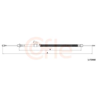 Tirette à câble, frein de stationnement arrière droit COFLE 92.1.FD068