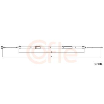 Tirette à câble, frein de stationnement COFLE 92.1.FI032 pour FIAT DUCATO 180 Multijet 2.3 D - 177cv
