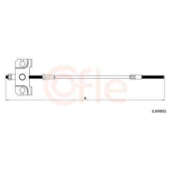 Tirette à câble, frein de stationnement COFLE [92.1.HY011]