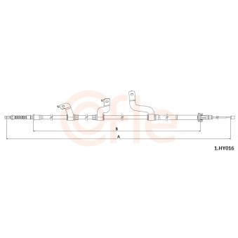 Tirette à câble, frein de stationnement COFLE 92.1.HY016 pour HYUNDAI I20 1.0 T-GDI - 120cv