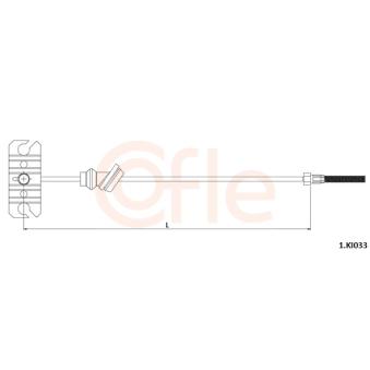 Tirette à câble, frein de stationnement COFLE [92.1.KI033]