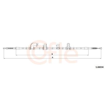 Tirette à câble, frein de stationnement COFLE [92.1.KI034]