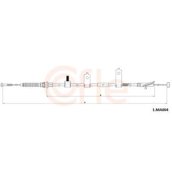 Tirette à câble, frein de stationnement COFLE 92.1.MA004 pour MAZDA CX-5 2.0 - 165cv