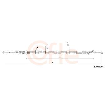 Tirette à câble, frein de stationnement COFLE 92.1.MA005 pour MAZDA CX-5 2.0 - 165cv
