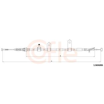 Tirette à câble, frein de stationnement COFLE 92.1.MA006 pour MAZDA 6 2.0 - 165cv