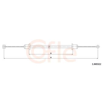 Tirette à câble, frein de stationnement COFLE [92.1.ME022]