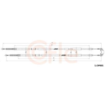 Tirette à câble, frein de stationnement COFLE 92.1.OP001