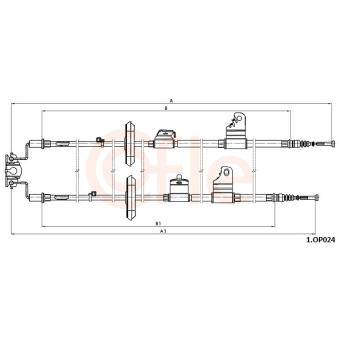 Tirette à câble, frein de stationnement COFLE [92.1.OP024]