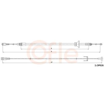Tirette à câble, frein de stationnement COFLE OEM 93168970