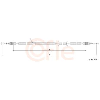 Tirette à câble, frein de stationnement COFLE 92.1.PE006