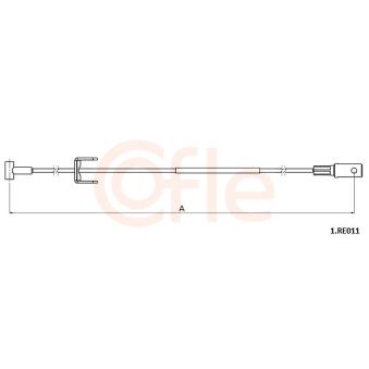 Tirette à câble, frein de stationnement COFLE 92.1.RE011 pour FORD FOCUS 2,0 dCi 110 - 110cv