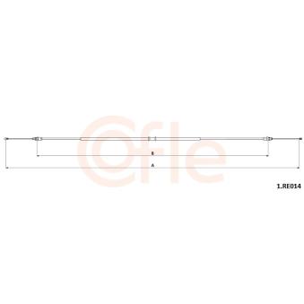 Tirette à câble, frein de stationnement COFLE OEM 364009215R