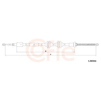 Tirette à câble, frein de stationnement COFLE 92.1.RE016 pour NISSAN PRIMERA E-TECH 145 - 143cv
