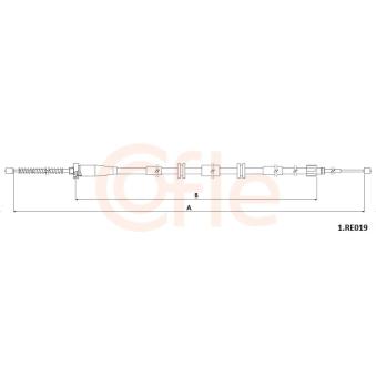Tirette à câble, frein de stationnement COFLE OEM 364009392R Tirette à câble, frein de stationnement COFLE OEM 364009392R