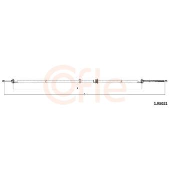 Tirette à câble, frein de stationnement COFLE 92.1.RE021