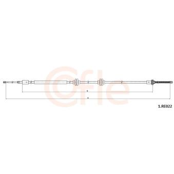 Tirette à câble, frein de stationnement COFLE 92.1.RE022 pour SUBARU BRZ 1,6 E-TECH 145 - 143cv