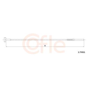 Tirette à câble, frein de stationnement COFLE [92.1.TY011]
