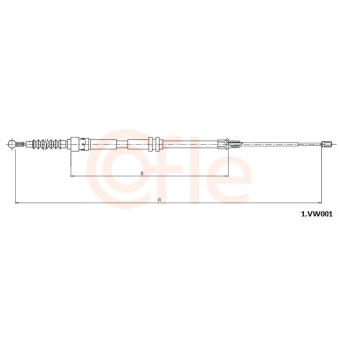 Tirette à câble, frein de stationnement COFLE [92.1.VK001]