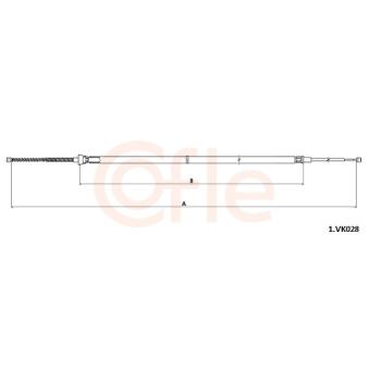 Tirette à câble, frein de stationnement COFLE [92.1.VK028]
