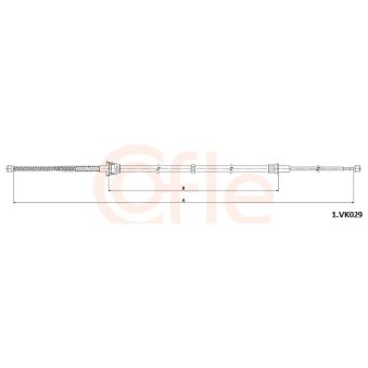Tirette à câble, frein de stationnement COFLE 92.1.VK029 pour AUDI A4 e-Up - 83cv Tirette à câble, frein de stationnement COFLE 92.1.VK029 pour AUDI A4 e-Up - 83cv