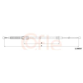 Tirette à câble, frein de stationnement COFLE 92.1.VK037 pour SKODA KAMIQ 1.0 TGI CNG - 90cv