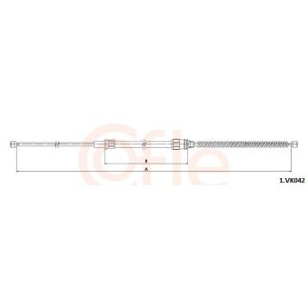 Tirette à câble, frein de stationnement COFLE 92.1.VK042 pour VOLKSWAGEN T-CROSS 1.5 TSI - 150cv Tirette à câble, frein de stationnement COFLE 92.1.VK042 pour VOLKSWAGEN T-CROSS 1.5 TSI - 150cv