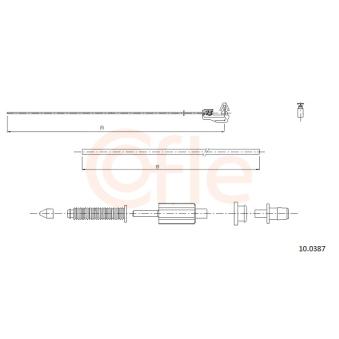 Câble d'accélération COFLE OEM 8200073162 Câble d'accélération COFLE OEM 8200073162