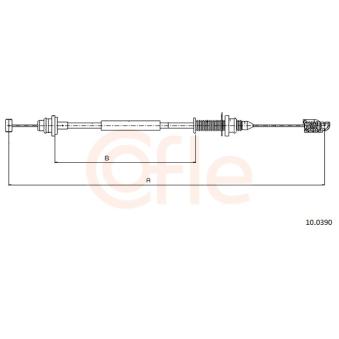 Câble d'accélération COFLE 92.10.0390 pour RENAULT LOGAN 1.5 dCi - 68cv Câble d'accélération COFLE 92.10.0390 pour RENAULT LOGAN 1.5 dCi - 68cv