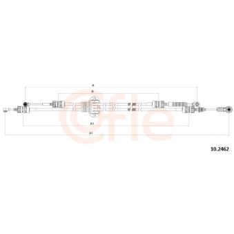 Tirette à câble, boîte de vitesse manuelle COFLE 92.10.2462 pour ROVER 400 1.8 - 125cv