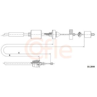Tirette à câble, commande d'embrayage COFLE OEM 3067000Q0C