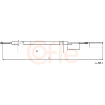 Tirette à câble, frein de stationnement COFLE [92.10.4153]