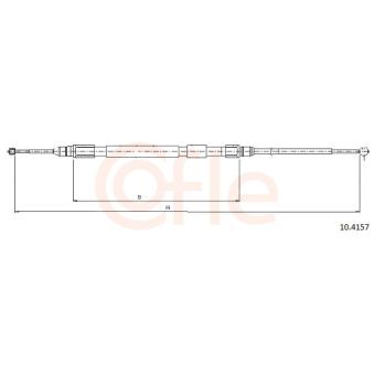 Tirette à câble, frein de stationnement COFLE 92.10.4157
