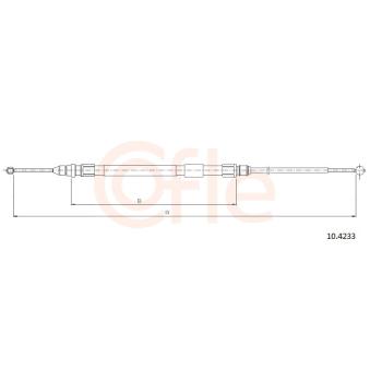 Tirette à câble, frein de stationnement COFLE 92.10.4233 pour FORD MONDEO 320 i Efficient Dynamics - 170cv