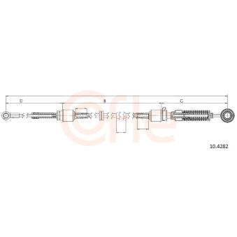 Tirette à câble, boîte de vitesse manuelle COFLE 92.10.4282