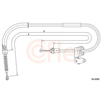 Tirette à câble, frein de stationnement COFLE 92.10.4300 pour MINI MINI One - 90cv