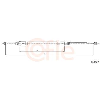 Tirette à câble, frein de stationnement COFLE [92.10.4522]
